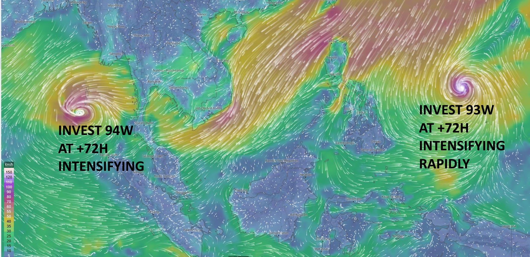 Invest 93W: expected to "DEVELOP LIKE A HOUSE ON FIRE" after 48hours// Invest 94W set to develop once over the Andaman Sea, 28/11utc