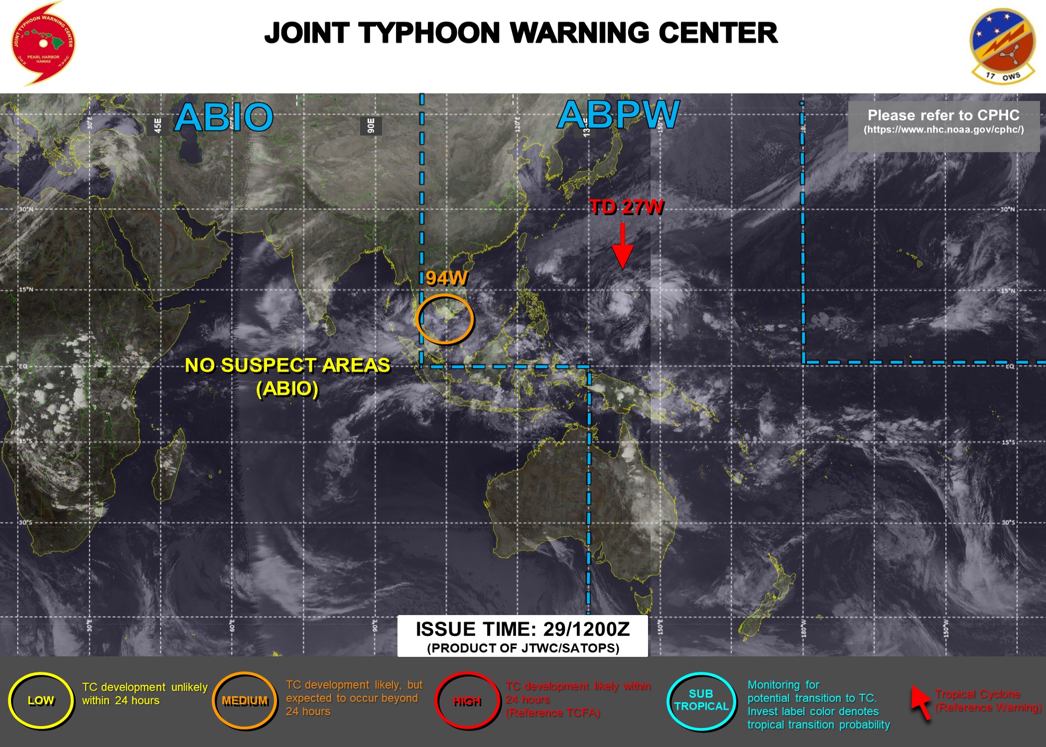 JTWC IS ISSUING 6HOURLY WARNINGS AND 3HOURLY SATELLITE BULLETINS ON TD 27W.