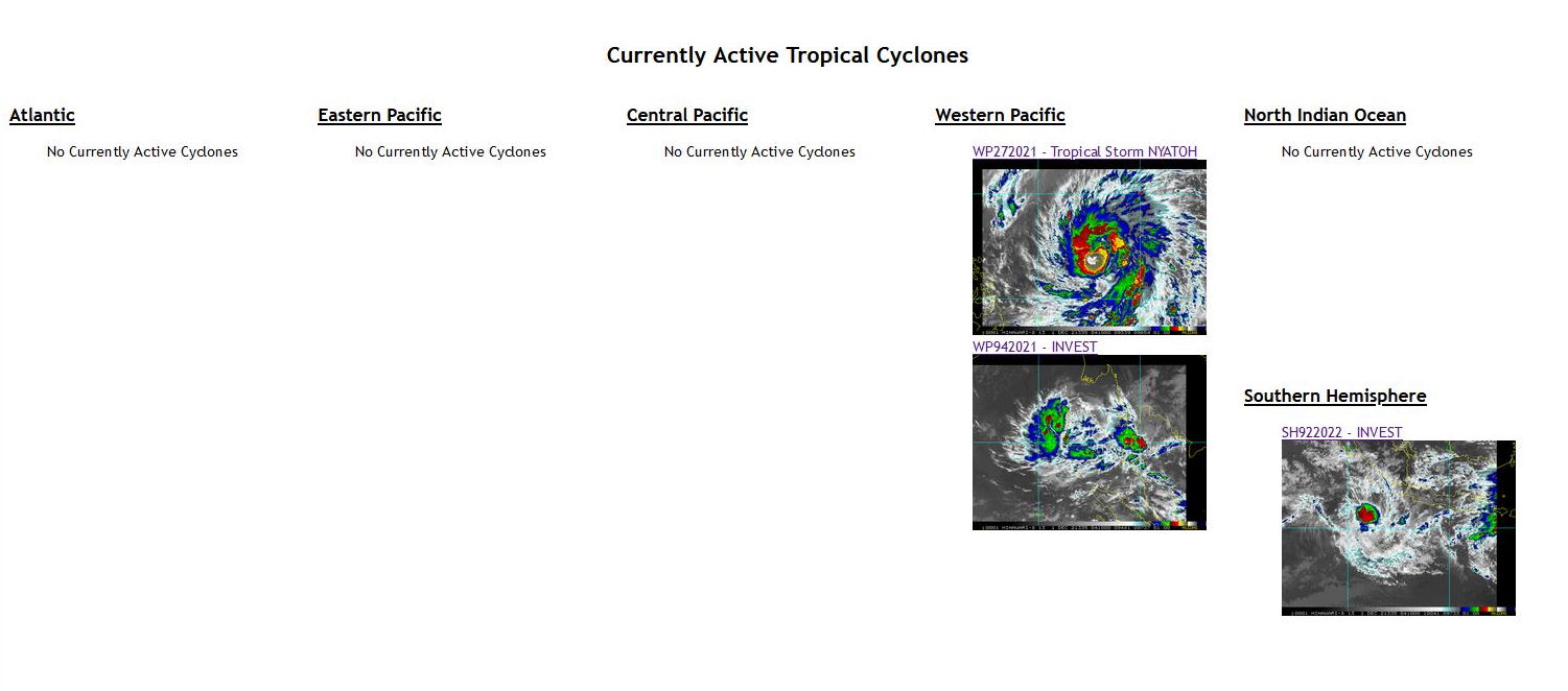 TS 27W(NYATOH) intensity to peak(CAT 3) within 36h then will decay (dry air and shear)//Invest 92S: TCFA(High),Invest 94W still Medium 