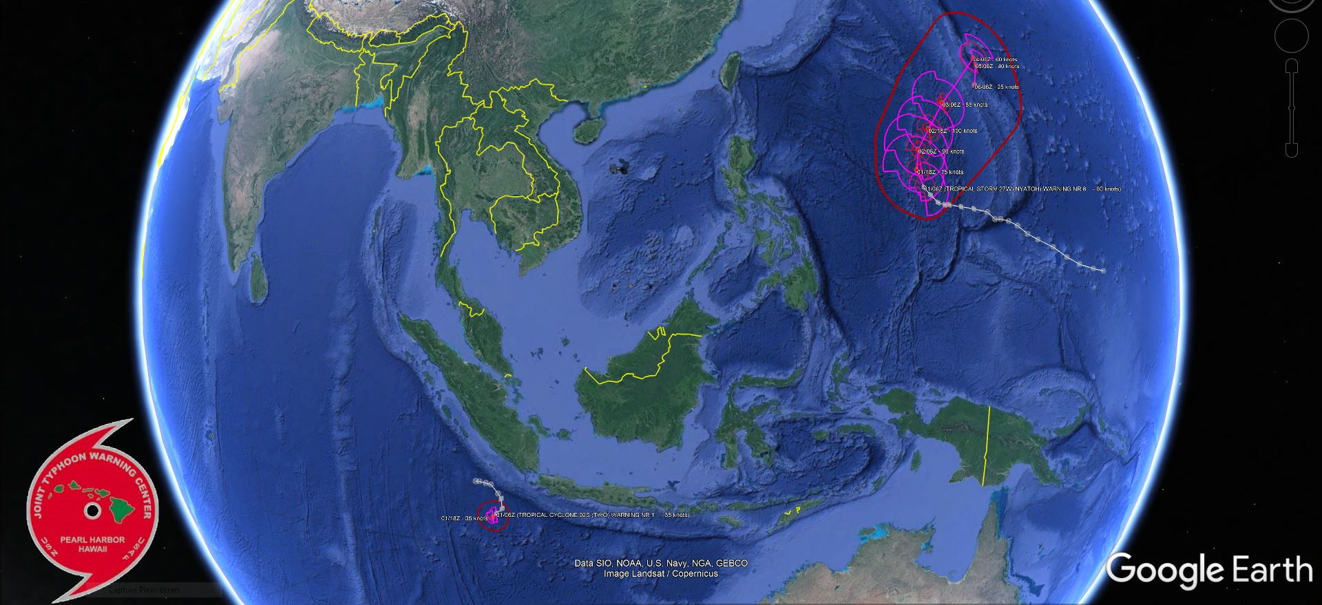 South Indian Ocean: Invest 92S is now TC 02S, should be short-lived, 01/09utc