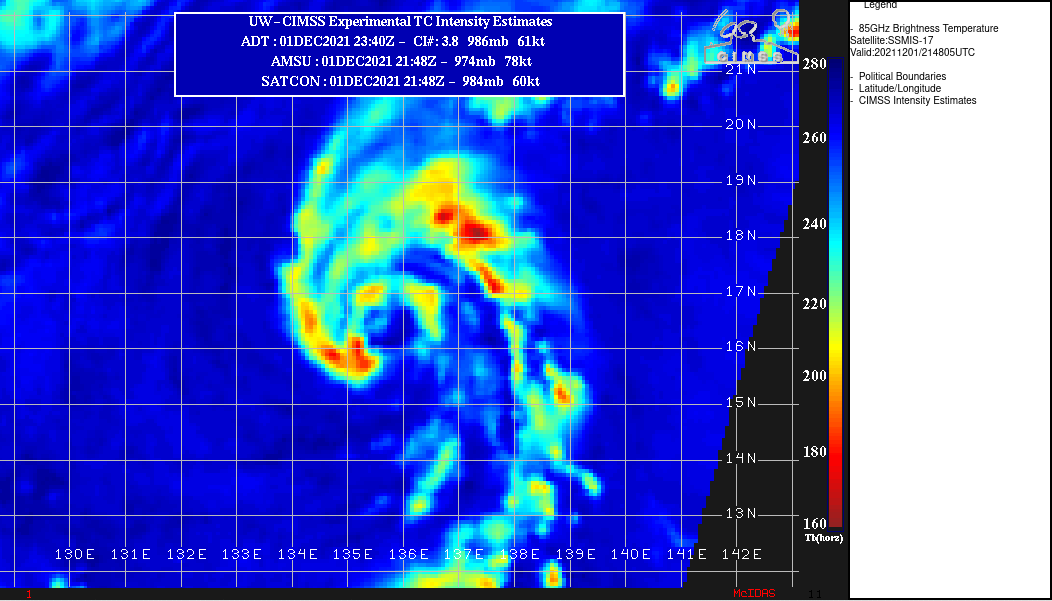 TY 27W(NYATOH) to peak within 12/18hours before being decapitated//Invest 94W: now High over the BOB// TC 02S(TERATAI): Final Warning,02/03utc