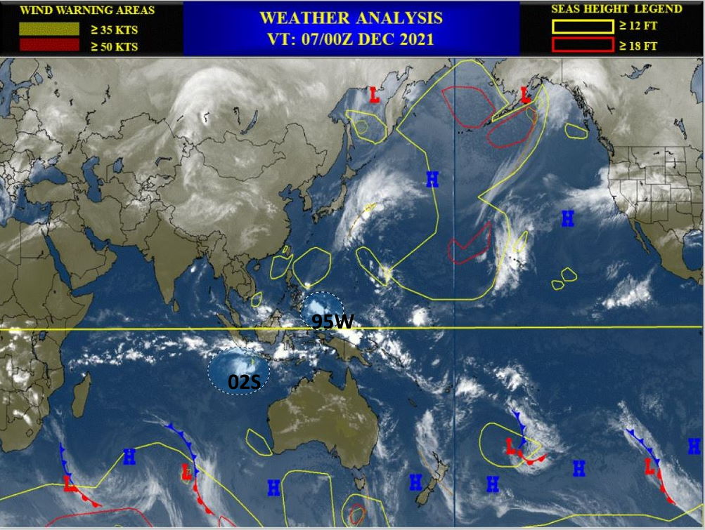 Remnants of TC 02S(TERATAI): possible new and short lease of life(TCFA)//Invest 95W: possible significant development beyond 5 days, 07/09utc