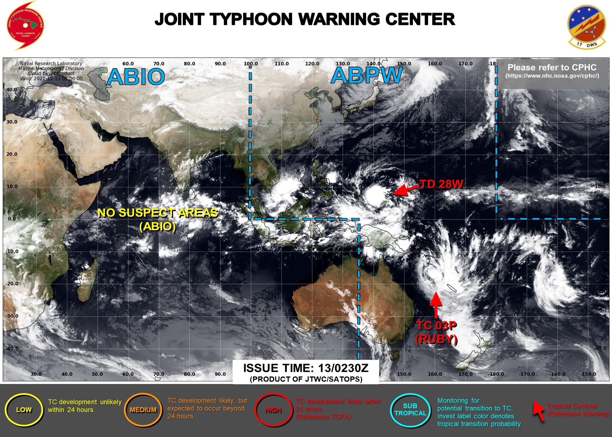 TD 28W: forecast to reach Typhoon CAT 2 by 72H,approaching the Philippines// TC 03P(RUBY): peaking by 24H close to New Caledonia,13/03utc