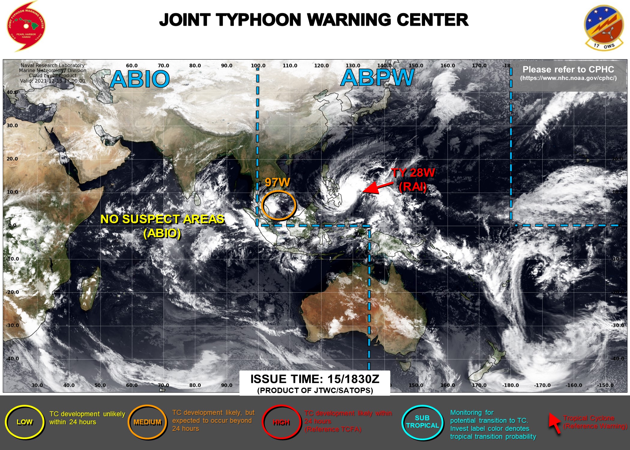 JTWC IS ISSUING 6HOURLY WARNINGS AND 3HOURLY SATELLITE BULLETINS ON 28W(RAI).