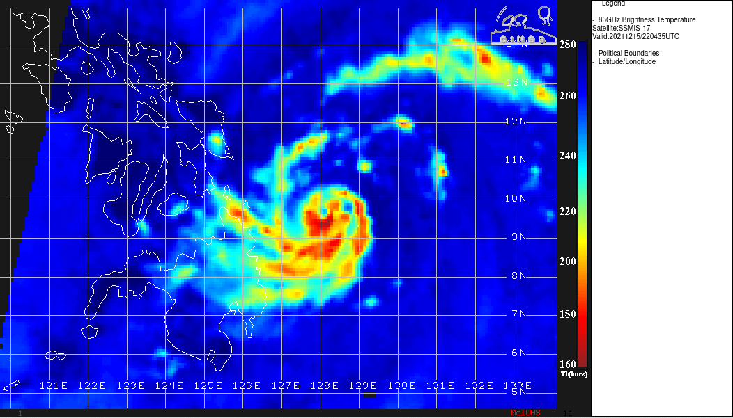 Super Typhoon 28W(RAI): explosive intensification from CAT 1 to CAT 5 over 24hours//Landfall imminent , 16/03utc