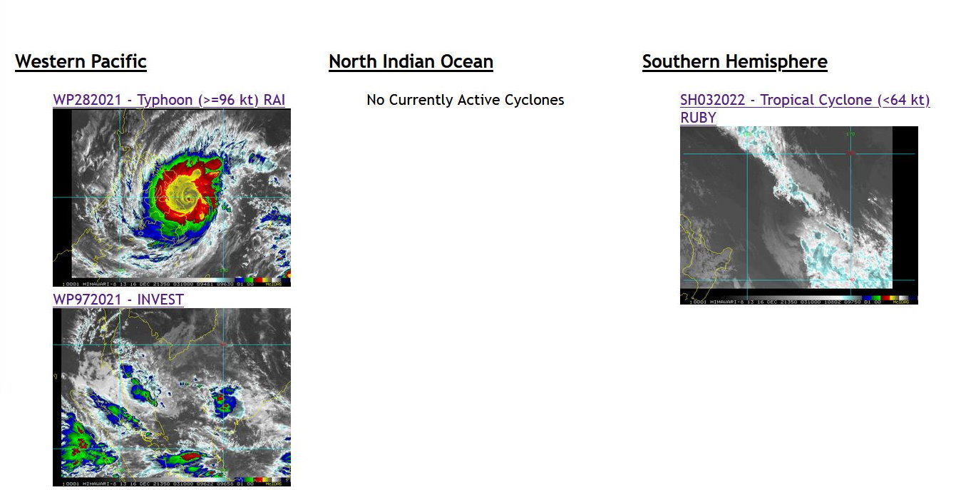 Super Typhoon 28W(RAI): explosive intensification from CAT 1 to CAT 5 over 24hours//Landfall imminent , 16/03utc Super Typhoon 28W(RAI): explosive intensification from CAT 1 to CAT 5 over 24hours//Landfall imminent , 16/03utc