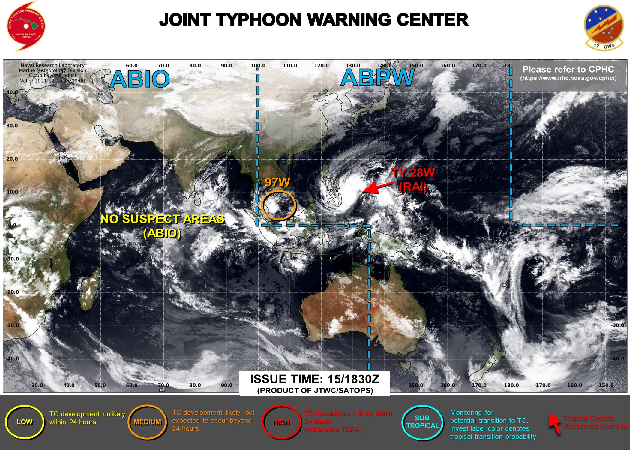 Super Typhoon 28W(RAI): explosive intensification from CAT 1 to CAT 5 over 24hours//Landfall imminent , 16/03utc