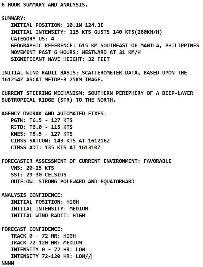 Typhoon 28W(RAI) crossing multiple islands and then Palawan within 24hours, 2nd intensity peak forecast over the SCS