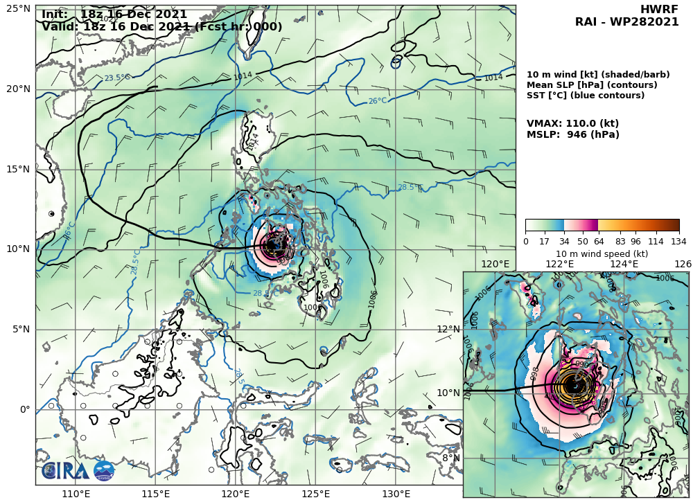 Typhoon 28W(RAI) to pass over Palawan within 12hours,2nd intensity peak forecast in 36hours//TD 29W short-lived Northwest of Singapore,17/03utc