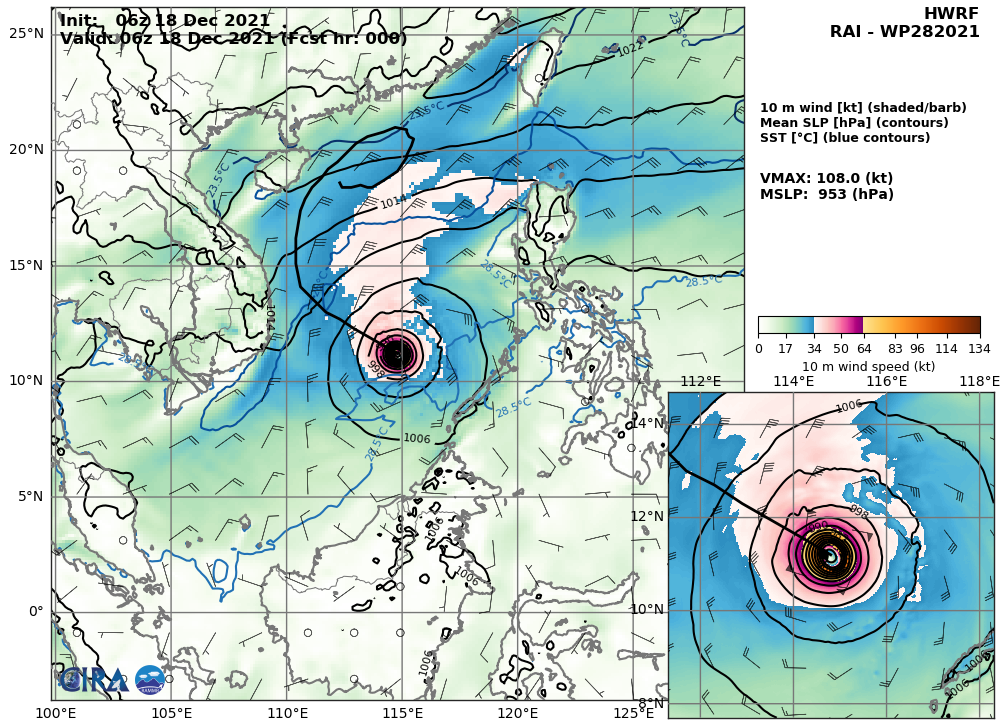 Typhoon 28W(RAI) looking ominous once again as a powerful CAT 4// Invest 94B and Invest 96S, 18/15utc Typhoon 28W(RAI) looking ominous once again as a powerful CAT 4// Invest 94B and Invest 96S, 18/15utc