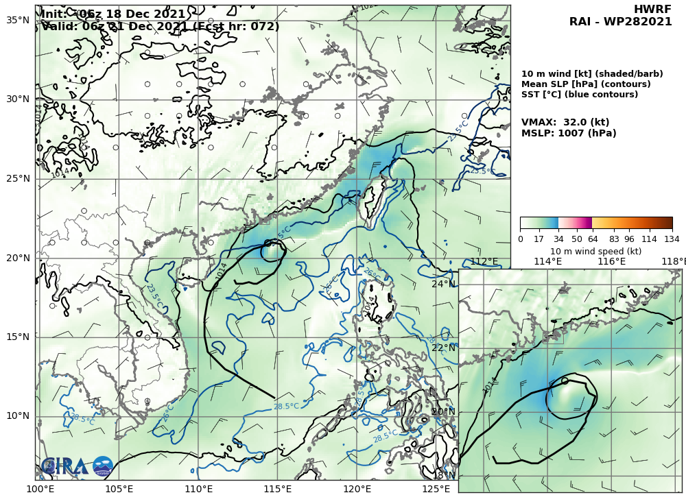 Typhoon 28W(RAI) looking ominous once again as a powerful CAT 4// Invest 94B and Invest 96S, 18/15utc