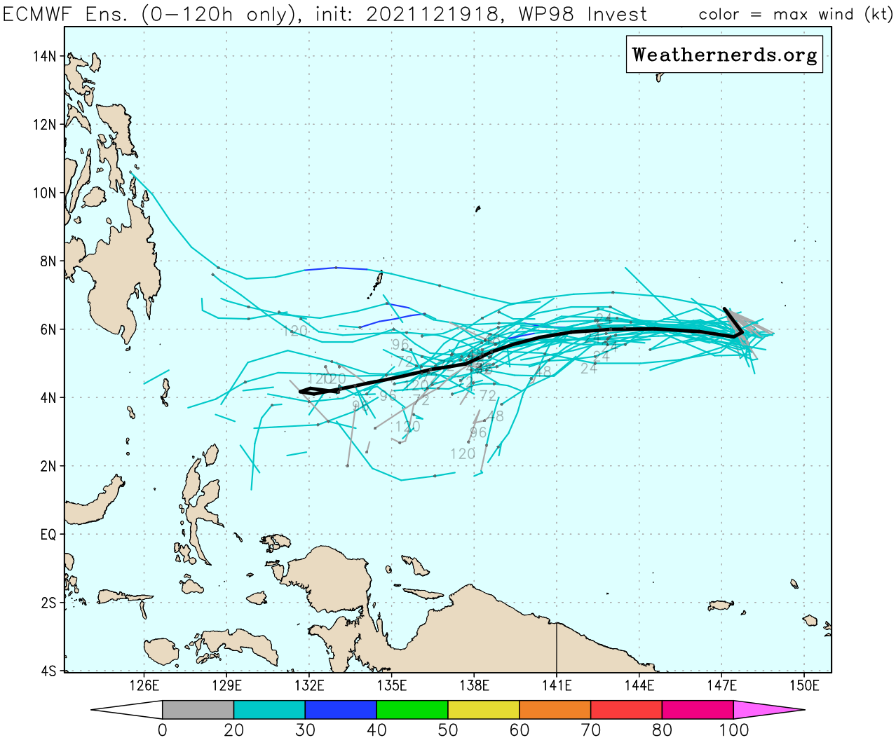 Typhoon 28W(RAI) down 55knots in 24H, intensity to fall below 35knots in 36h// Invest 94B and Invest 98W, 20/03utc Typhoon 28W(RAI) down 55knots in 24H, intensity to fall below 35knots in 36h// Invest 94B and Invest 98W, 20/03utc