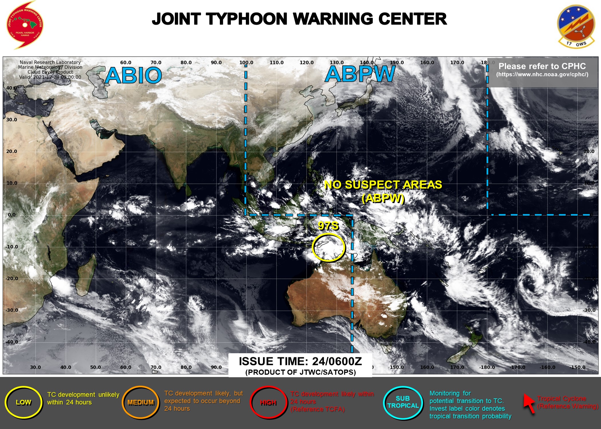 Invest 97S likely to consolidate and intensify next 48H, 24/06utc