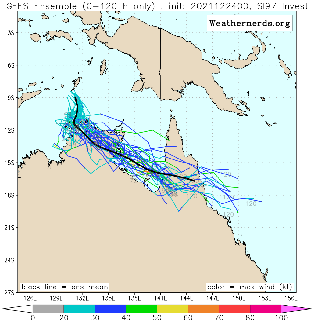 Invest 97S likely to consolidate and intensify next 48H, 24/06utc