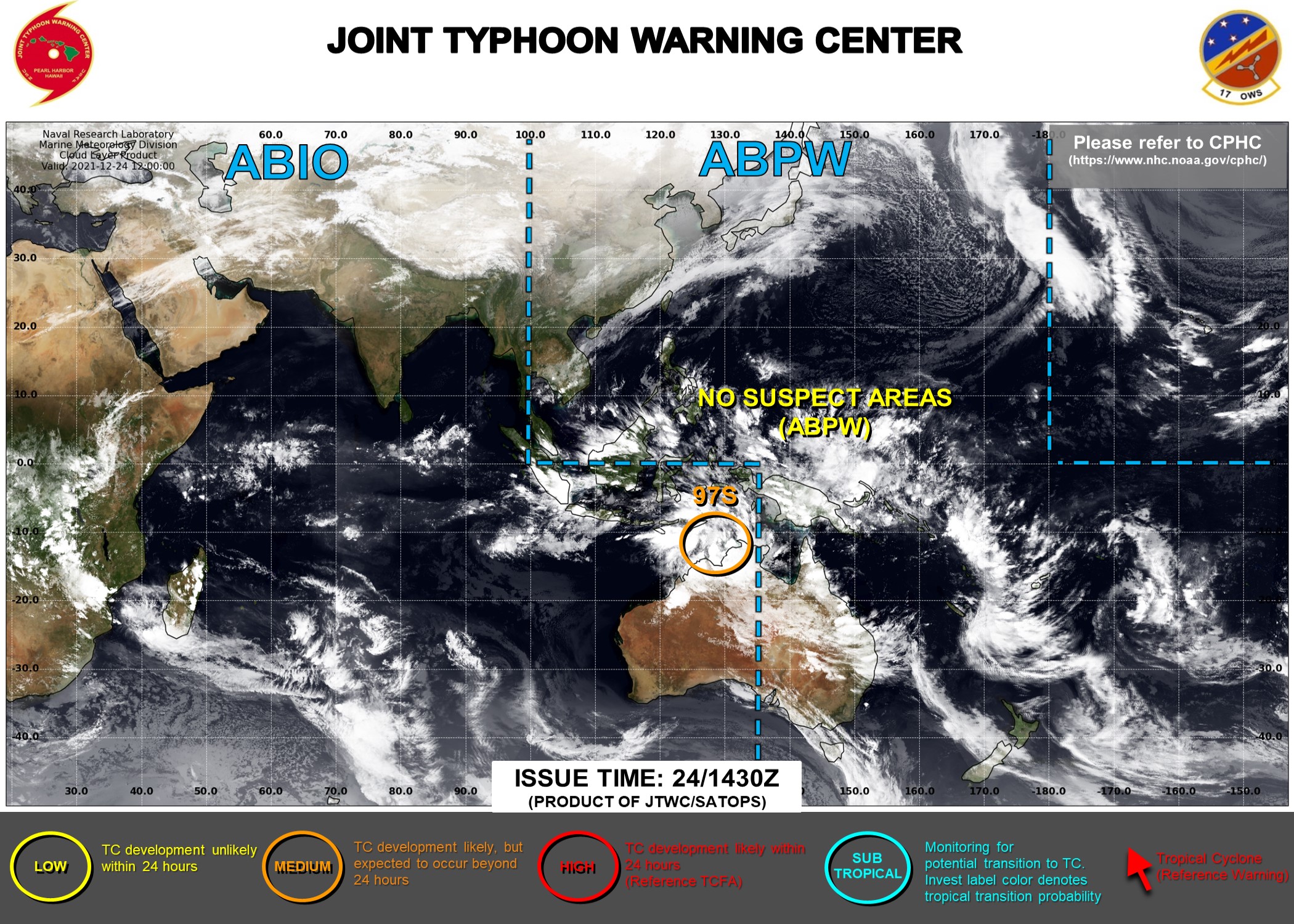 JTWC IS ISSUING 3HOURLY SATELLITE BULLETINS ON 97S.