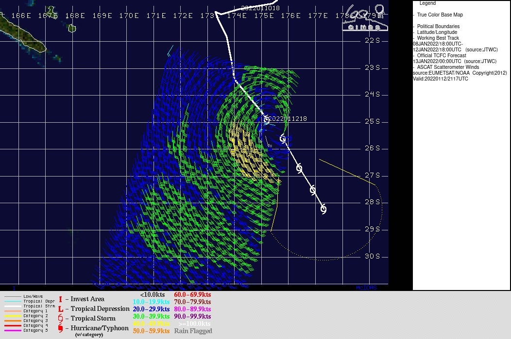 TC 05P(CODY) and over-land TC 06P(TIFFANY) updates, 13/03utc