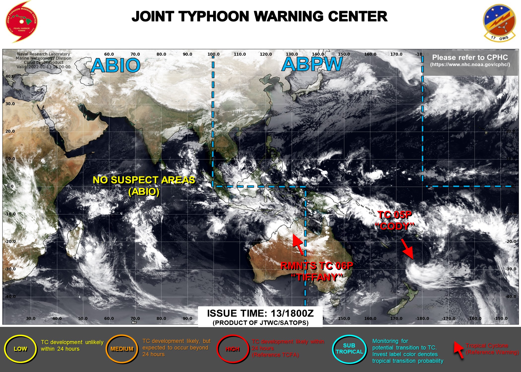 05P(CODY), over-land TC 06P(TIFFANY) and Invest 91P updates+Ecmwf 240h maps, 14/03utc