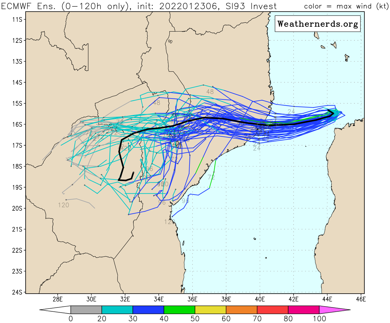 TC 07S is intensifying over the MOZ Channel while approaching Mozambique coastline// Invest 96S on the map, 23/15utc