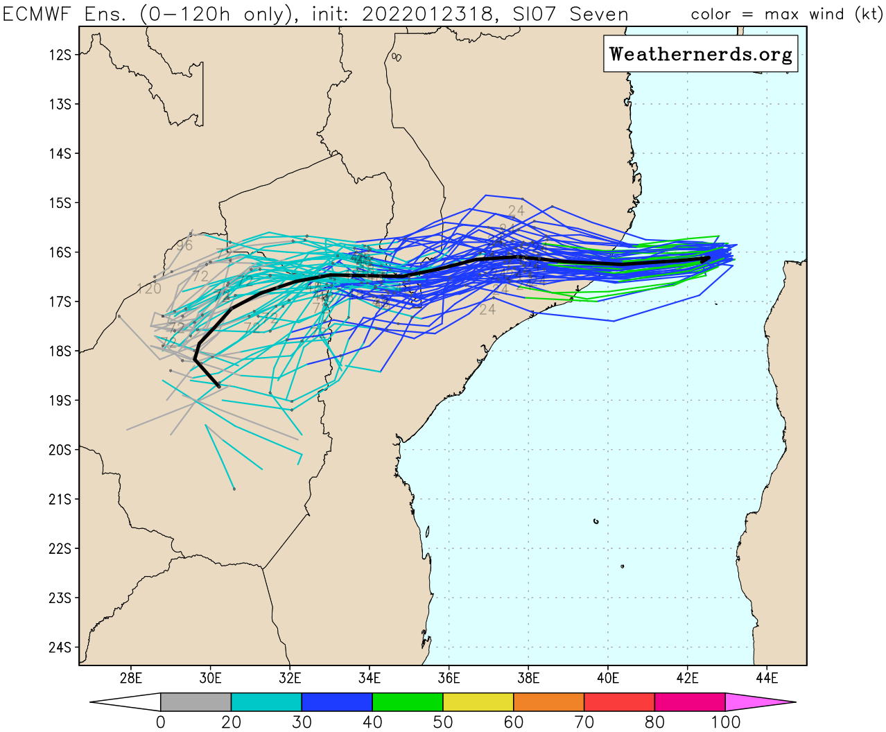 TC 07S(ANA) intensifying and bearing down on MOZ// Invest 96W now MEDIUM and Invest 91W on the map, 24/03utc