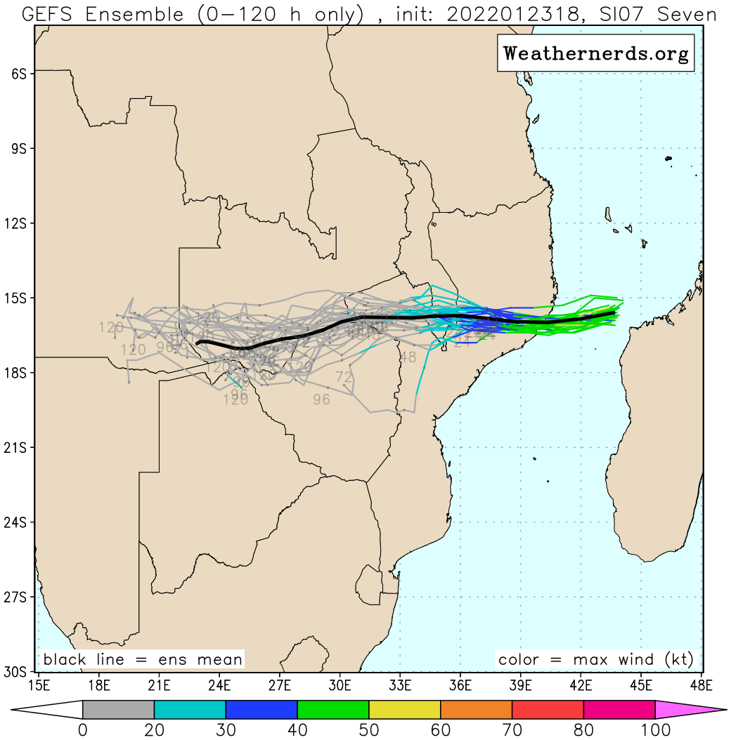 TC 07S(ANA) intensifying and bearing down on MOZ// Invest 96W now MEDIUM and Invest 91W on the map, 24/03utc