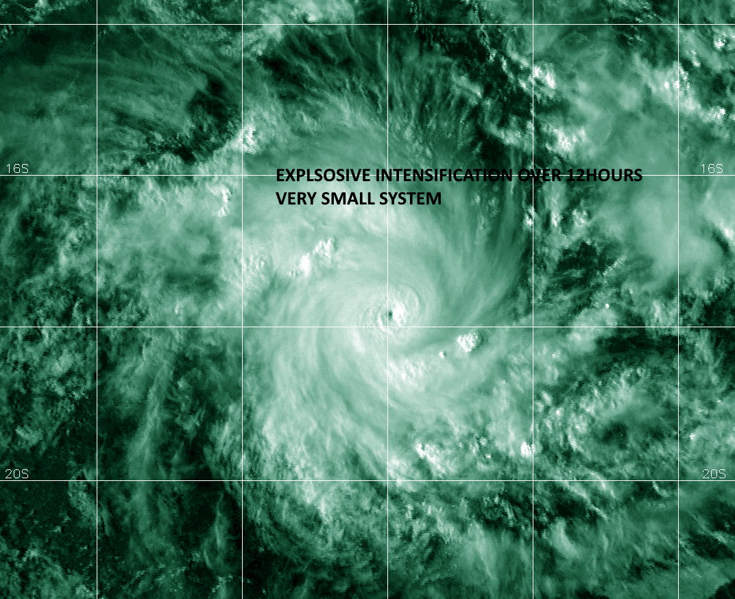 Very small TC 08S(BATSIRAI) under-went a very rapid intensifcation span// Invest 91W is Medium// Invest 97P, 27/15utc 