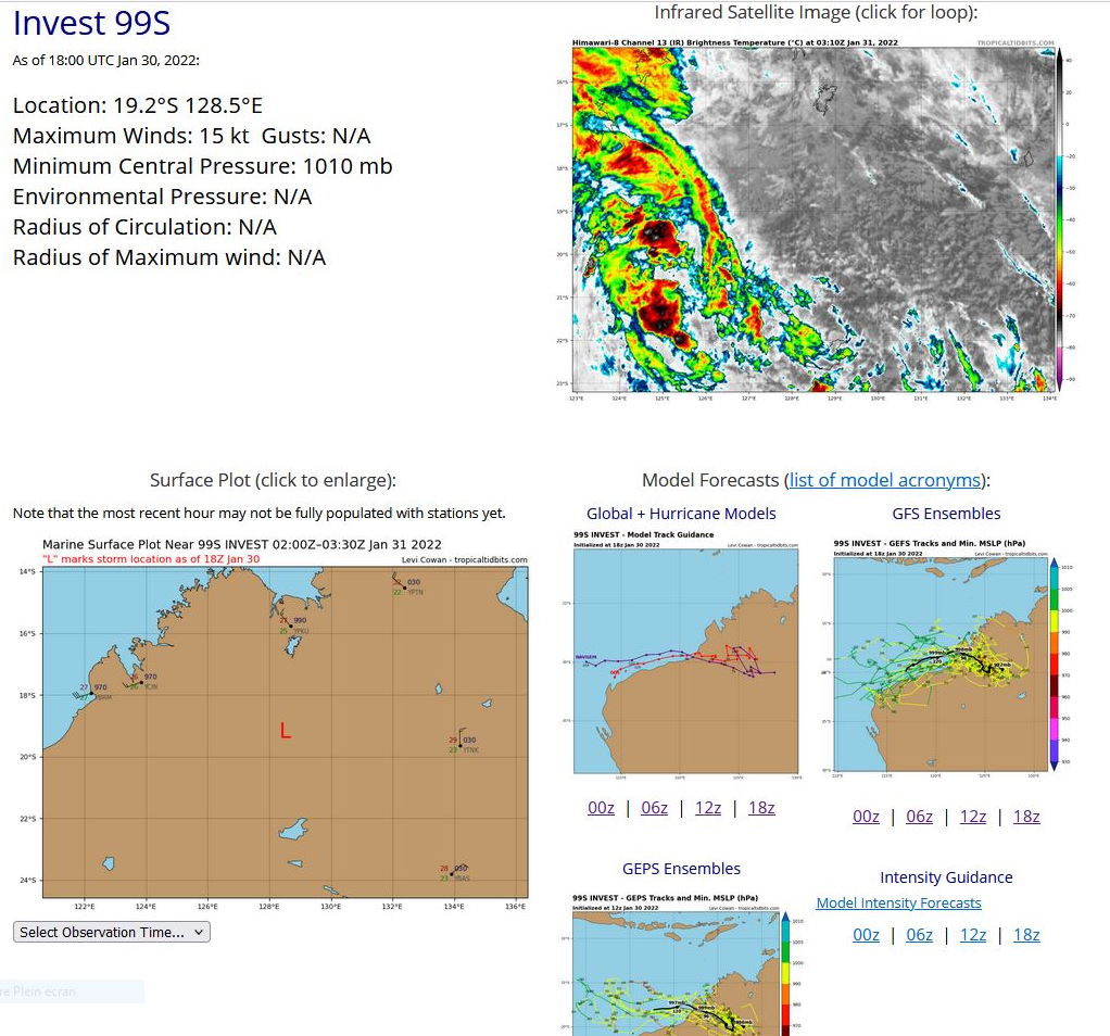 TC 08S(BATSIRAI): CAT 2 US , peak intensity forecast by 72h// Invest 98P and Invest 99S updates, 31/03utc