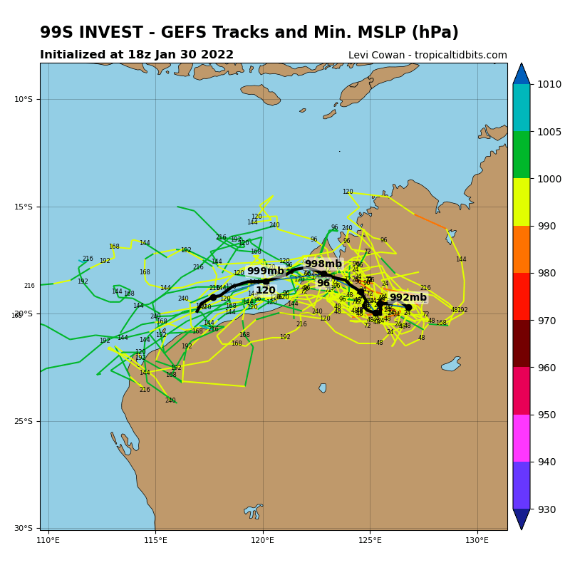 TC 08S(BATSIRAI): CAT 2 US , peak intensity forecast by 72h// Invest 98P and Invest 99S updates, 31/03utc