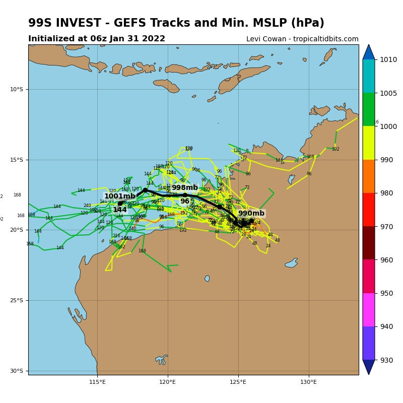 TC 08S(BATSIRAI): CAT 2 US ,microwave eye well depicted again, forecast track up-date//Invest 98P: Tropical Cyclone Formation Alert,31/15utc