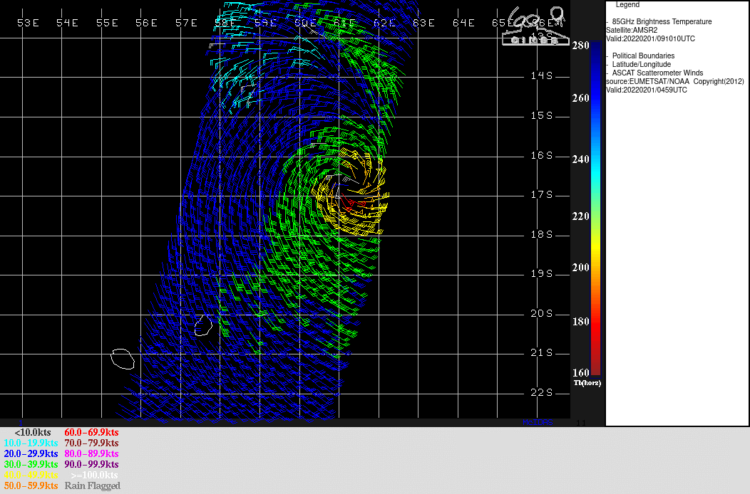 TC 08S(BATSIRAI) CAT 2 US: intensifying & approaching Mauritius/Réunion islands// TC 09P: slow intensification after 36h, 01/15utc