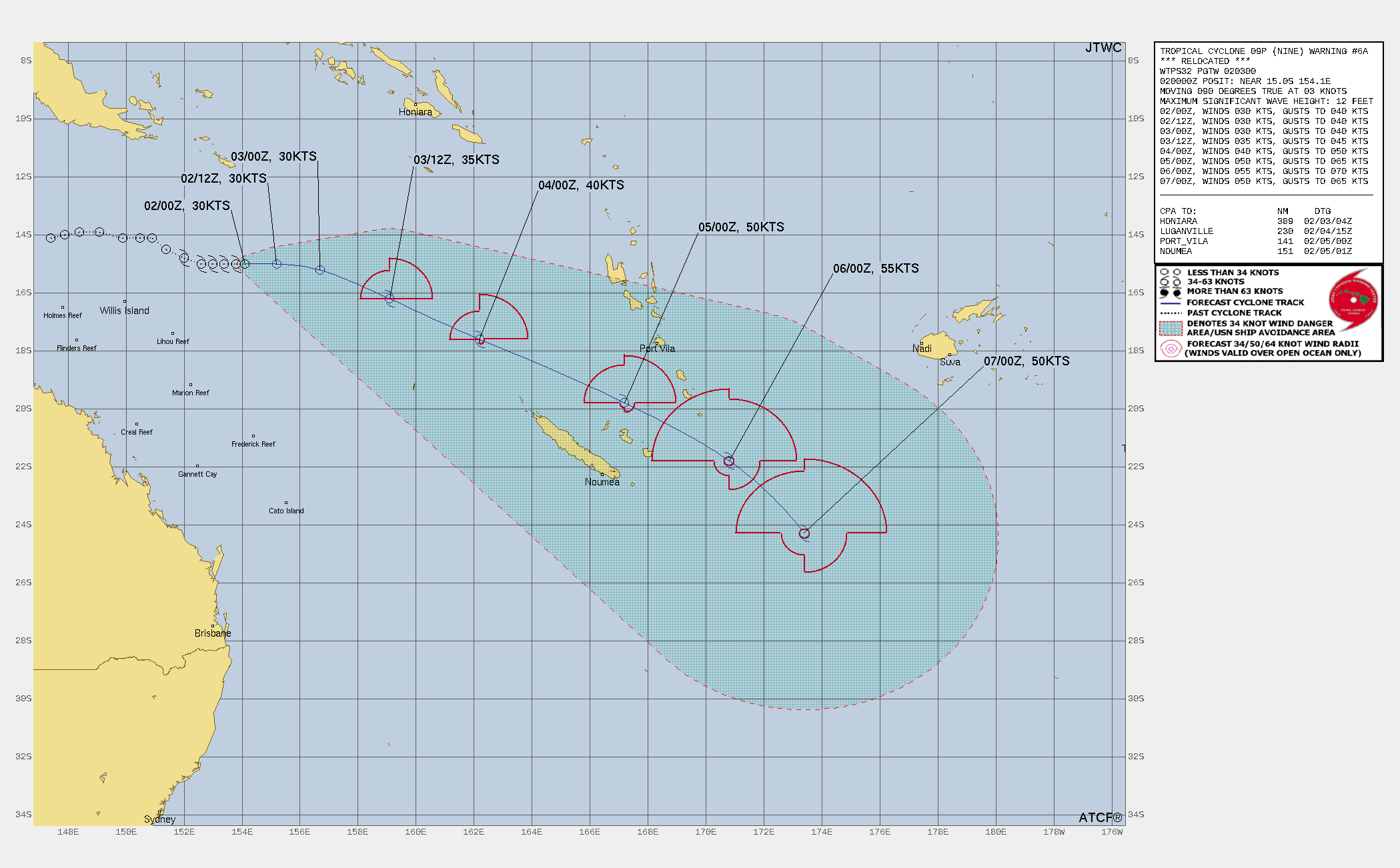 FORECAST REASONING.  SIGNIFICANT FORECAST CHANGES: THERE ARE NO SIGNIFICANT CHANGES TO THE FORECAST FROM THE PREVIOUS WARNING.  FORECAST DISCUSSION: TC 09P CONTINUES TO STRUGGLE AND AT PRESENT, INDEPENDENT OF THE RECENT FLARE UP IN CONVECTIVE ACTIVITY, THE MID-LEVEL DRY AIR INDICATED IN THE HWRF MODEL CROSS-SECTIONS AND THE CONVERGENT FLOW ALOFT AT THE BASE OF A DEEP UPPER LOW, ARE DEFEATING THE SYSTEM. THE SYSTEM IS TRACKING WEST ALONG THE SOUTHERN SIDE OF A BROAD NEAR EQUATORIAL RIDGE (NER) TO THE NORTH AND IS EXPECTED TO CONTINUE THIS GENERAL MOTION FOR THE NEXT 24 HOURS. AFTER 24H THE SYSTEM WILL GRADUAL TURN AND ACCELERATE ONTO A SOUTHWESTWARD TRACK ALONG THE STRENGTHENING GRADIENT BETWEEN THE NER AND A STRONG MID-LATITUDE TROUGH TO THE SOUTH. LATE IN THE FORECAST PERIOD, THE SYSTEM IS EXPECTED TO BEGIN TURNING MORE SHARPLY POLEWARD IN RESPONSE TO THE DEEPENING MID-LATITUDE TROUGH. INTENSITY IS EXPECTED TO REMAIN STEADY AT 30 KNOTS FOR THE NEXT 24 TO 36 HOURS AS THE DRY AIR AND UNFAVORABLE OUTFLOW CONTINUE TO INFLUENCE THE SYSTEM. AFTER 36H THE SYSTEM IS EXPECTED TO MOVE INTO AN INCREASINGLY FAVORABLE REGION WITH INCREASED MOISTURE CONTENT, LOW VERTICAL WIND SHEAR (VWS) AND IMPROVED DIVERGENT EQUATORWARD OUTFLOW, WHICH WILL ALLOW FOR A PERIOD OF SLOW BUT STEADY INTENSIFICATION TO A PEAK OF 55 KNOTS BY 96H. SLOW WEAKENING IS EXPECTED BY 120H AS THE SYSTEM ENCOUNTERS INCREASING SHEAR AND MOVES OVER COOLER WATERS.