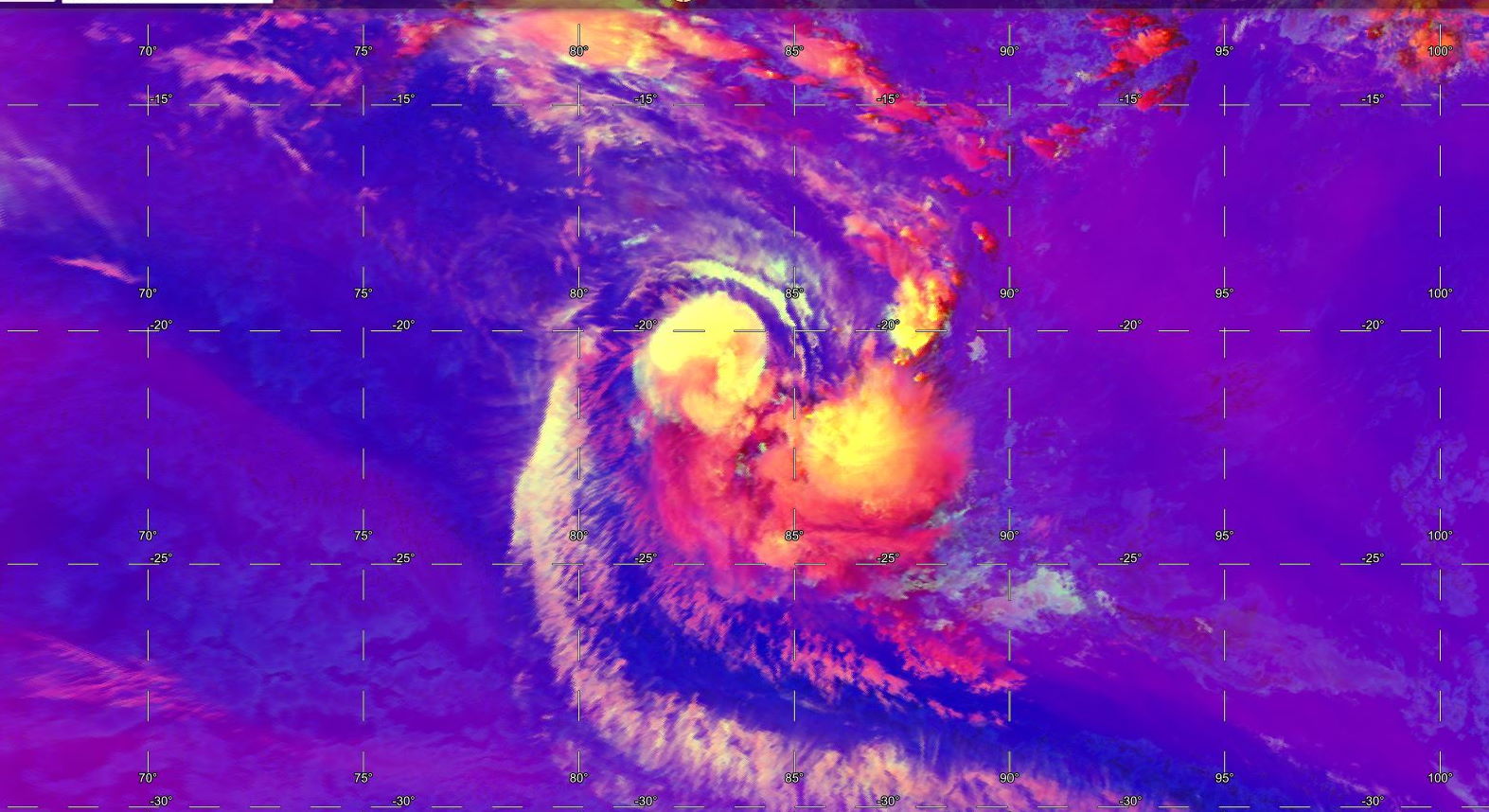 SATELLITE ANALYSIS, INITIAL POSITION AND INTENSITY DISCUSSION: ANIMATED ENHANCED INFRARED (EIR) SATELLITE IMAGERY DEPICTS DEEP CONVECTION WRAPPING AROUND THE SOUTHERN AND WESTERN SEMICIRCLE WITH TIGHT CURVATURE AROUND THE MID-LEVEL CENTER, THOUGH RAGGED IN APPEARANCE. THE LOW-LEVEL CIRCULATION (LLC) APPEARS TO BE CENTERED NORTH OF THE MID-LEVEL CENTER BENEATH THE EDGE OF THE CONVECTIVE CANOPY, BASED ON A 041627Z ASCAT-C PASS. THE LLC IS ELONGATED NORTH-NORTHEAST TO SOUTH-SOUTHWEST, WITH A BROAD BAND OF 35-45 KT WINDS WRAPPING INTO THE WESTERN SIDE FROM THE SOUTH. THE WIND FIELD STRUCTURE IS CONSISTENT WITH A MODERATELY SHEARED VORTEX, TILTED SOUTHWARD WITH HEIGHT. THIS IS SUPPORTED BY THE PRESENCE OF CIRRUS DEBRIS MOVING QUICKLY INWARD TOWARD THE LLC FROM THE NORTH IN ANIMATED SATELLITE IMAGERY. THE HIMAWARI-8 7.3 MICROMETER BAND REVEALS A DRY AIR MASS ADJACENT TO THE CIRCULATION ON THE WEST SIDE, BEGINNING TO WRAP INTO THE NORTHERN SEMICIRCLE. THE INITIAL INTENSITY IS SET AT 45 KT BASED ON 40-45 KT WINDS IN THE SOUTHWEST QUADRANT IN THE AFOREMENTIONED ASCAT-C PASS, CONSISTENT WITH THE SUBJECTIVE DVORAK ESTIMATE OF T3.0 (45 KT) FROM PGTW.