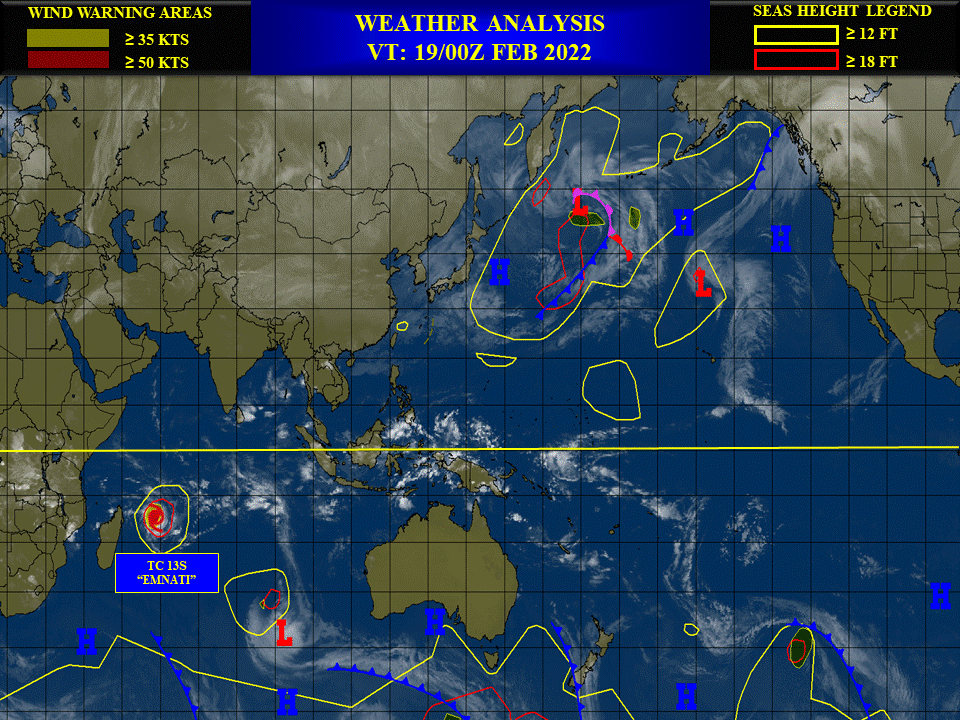 TC 13S(EMNATI): CAT 1 US: intensifying within 48h while tracking to the North of Mauritius/Réunion, 19/03utc