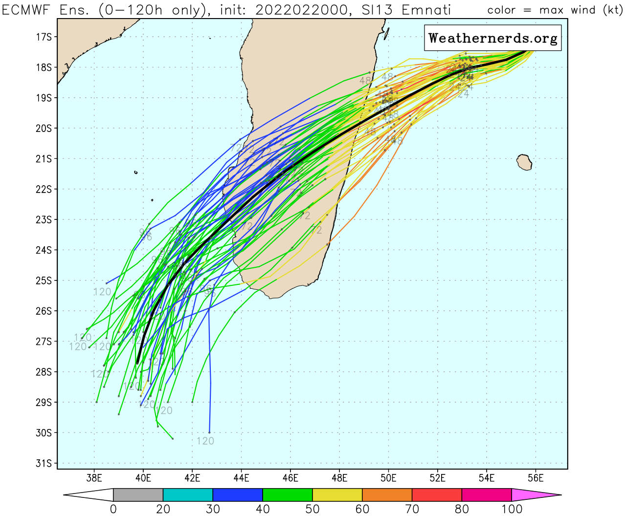 Powerful TC 13S(EMNATI): forecast to reach CAT 4 by 24hours, slowly approaching East Central coast of Madagascar, 20/09utc Powerful TC 13S(EMNATI): forecast to reach CAT 4 by 24hours, slowly approaching East Central coast of Madagascar, 20/09utc
