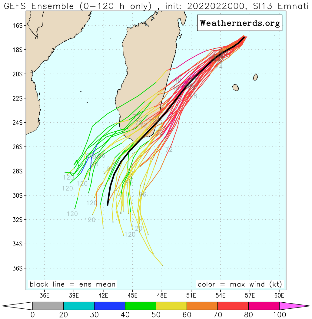 Powerful TC 13S(EMNATI): forecast to reach CAT 4 by 24hours, slowly approaching East Central coast of Madagascar, 20/09utc Powerful TC 13S(EMNATI): forecast to reach CAT 4 by 24hours, slowly approaching East Central coast of Madagascar, 20/09utc