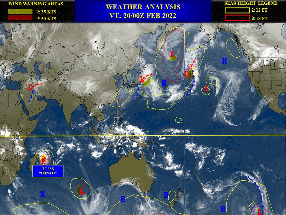 Powerful TC 13S(EMNATI): forecast to reach CAT 4 by 24hours, slowly approaching East Central coast of Madagascar, 20/09utc Powerful TC 13S(EMNATI): forecast to reach CAT 4 by 24hours, slowly approaching East Central coast of Madagascar, 20/09utc