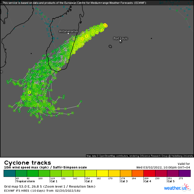 Intense TC 13S(EMNATI) under-going an eye-wall replacement cycle, slowly approaching Madagascar, 21/03utc