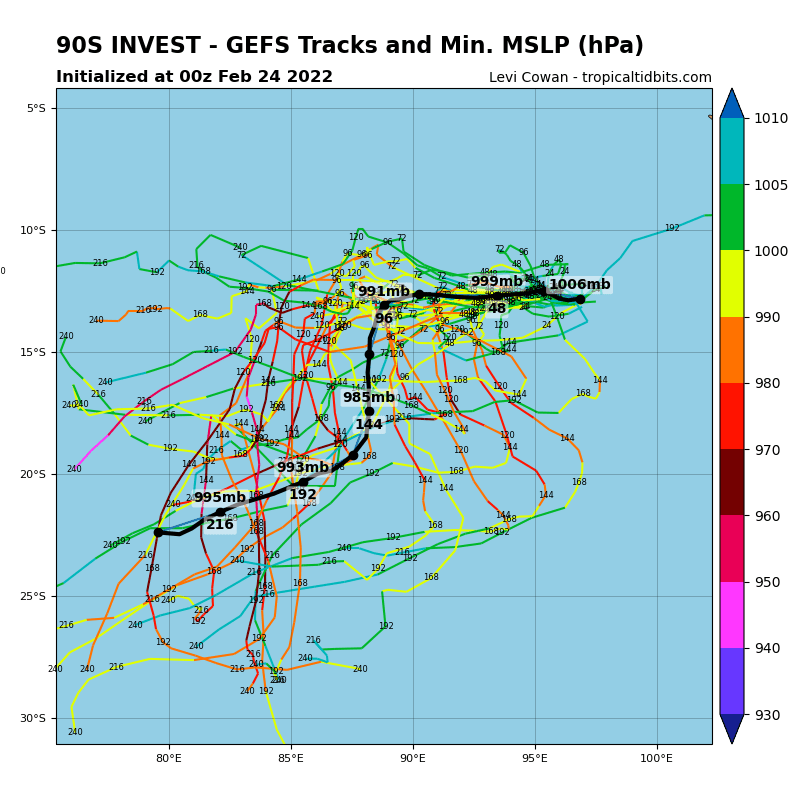 GLOBAL MODELS ARE IN  AGREEMENT THAT INVEST 90S WILL TRACK WESTWARD AS IT CONSOLIDATES AND  CONTINUE TO INTENSIFY.