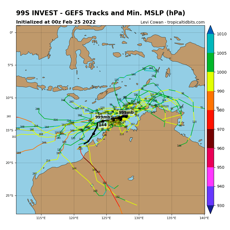 GLOBAL MODELS ARE IN AGREEMENT REGARDING THE INTENSIFICATION AS THE SYSTEM MEANDERS IN THE GULF OF BONAPARTE OVER THE NEXT 24-48 HOURS.