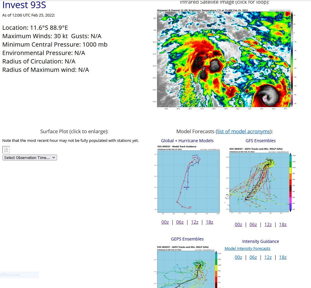 TC 14S(VERNON): rapid intensification: already a 70kts TC// Invest 99S now TC 15S//Invest 93S: Medium//13S(EMNATI) & Invest 98P, 25/15utc