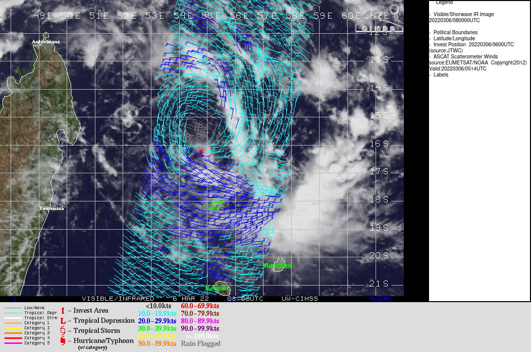 TC 01B: now weakening//Invest 97S slowly intensifying East of Madagascar//14S(VERNON),Invest 96P,18P(EVA): subtropical,06/06utc