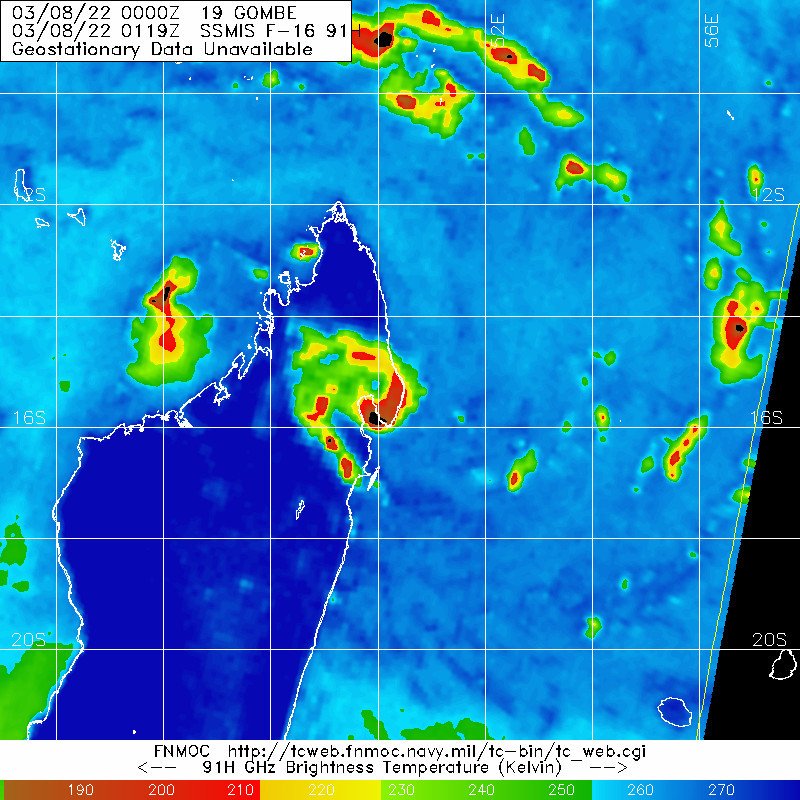 TC 19S(GOMBE): crossing Northern Madagascar, intensity at landfall likely under-estimated//Invest 96P: subtropical, 08/03utc