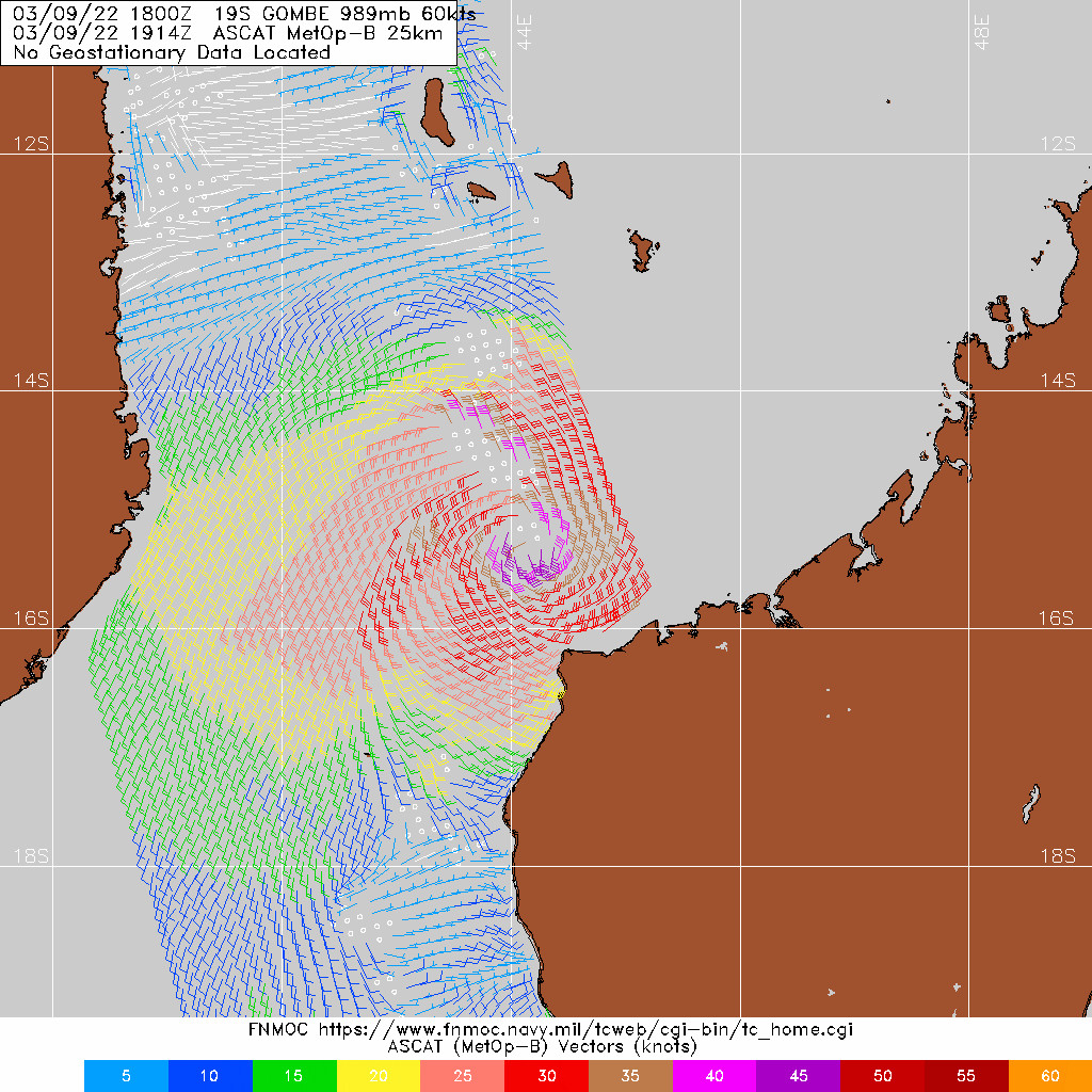 TC 19S(GOMBE): rapid intensification next 24h up to dangerous CAT 3 at landfall over Mozambique, major flooding possible,10/03utc TC 19S(GOMBE): rapid intensification next 24h up to dangerous CAT 3 at landfall over Mozambique, major flooding possible,10/03utc