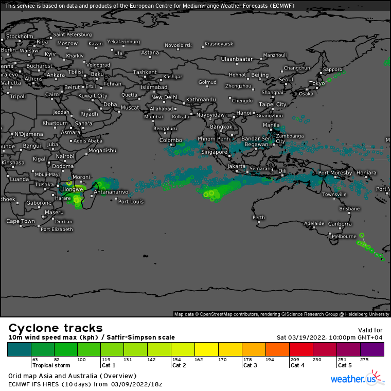 TC 19S(GOMBE): rapid intensification next 24h up to dangerous CAT 3 at landfall over Mozambique, major flooding possible,10/03utc