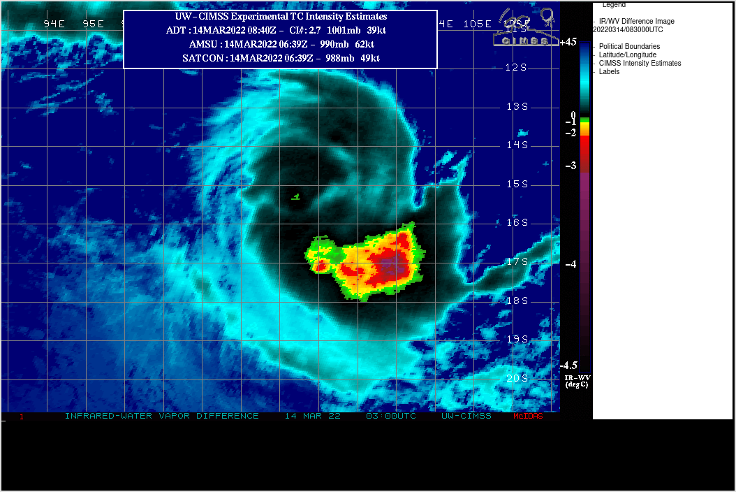 TC 20S: intensifying over the South Indian Ocean//Remnants of TC 19S(GOMBE) still over-land//Invest 91B, 14/09utc
