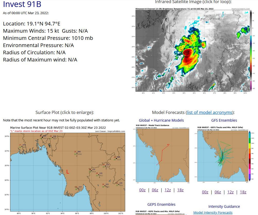 THE AREA OF CONVECTION (INVEST 91B) PREVIOUSLY LOCATED  NEAR 17.1N 94.1E HAS DISSIPATED AND IS NO LONGER SUSPECT FOR THE  DEVELOPMENT OF A SIGNIFICANT TROPICAL CYCLONE IN THE NEXT 24 HOURS. THE AREA OF CONVECTION (INVEST 91B) PREVIOUSLY LOCATED  NEAR 17.1N 94.1E HAS DISSIPATED AND IS NO LONGER SUSPECT FOR THE  DEVELOPMENT OF A SIGNIFICANT TROPICAL CYCLONE IN THE NEXT 24 HOURS.