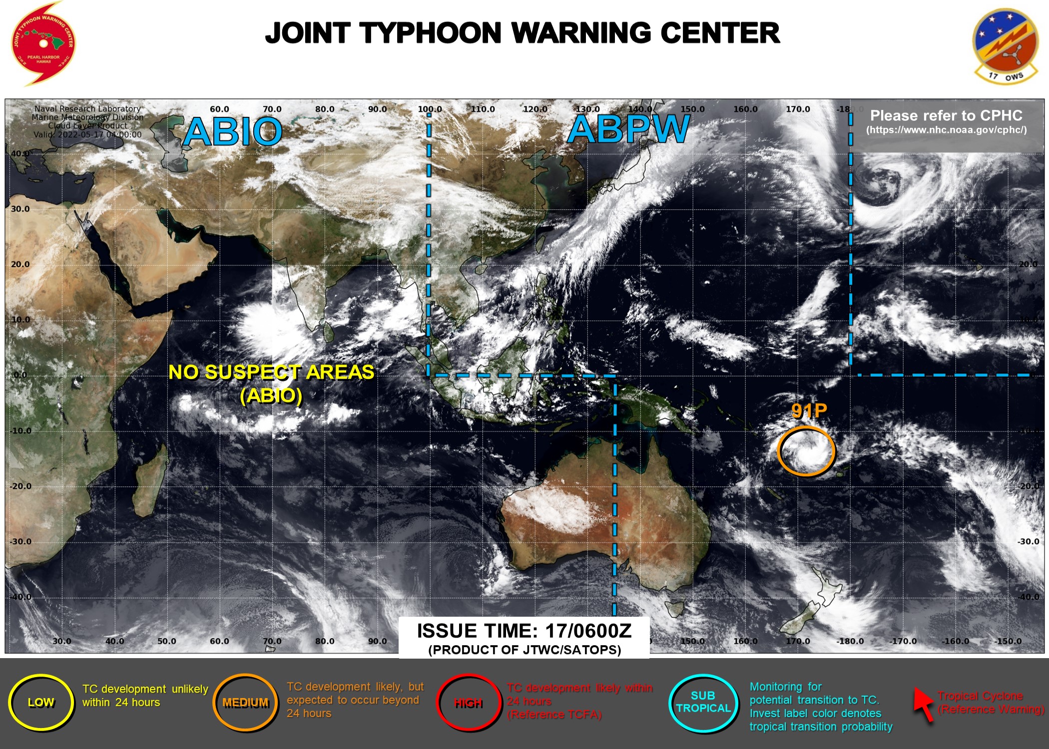 JTWC IS ISSUING 3HOURLY SATELLITE BULLETINS ON INVEST 91P.