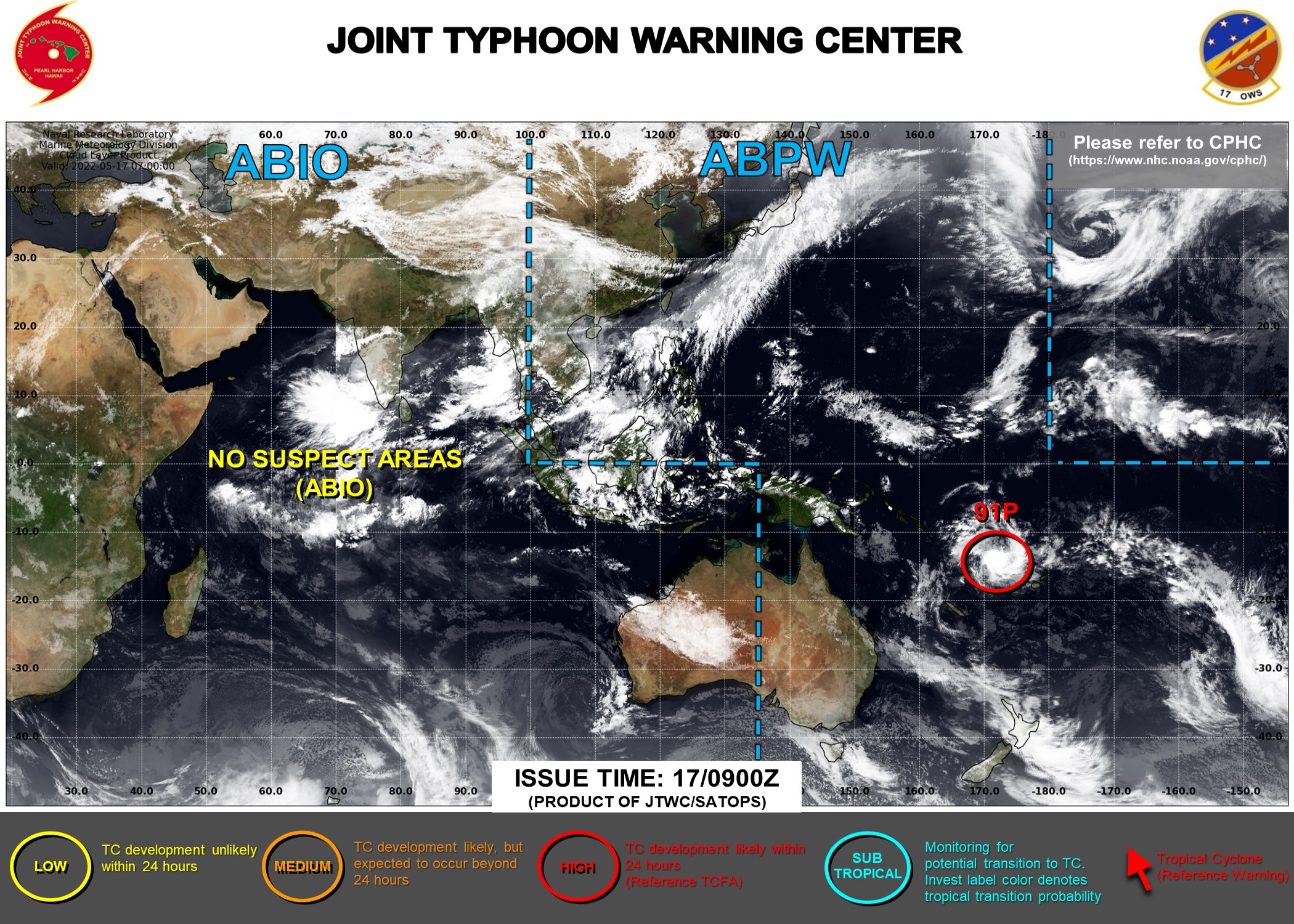 JTWC IS ISSUING 3HOURLY SATELLITE BULLETINS ON INVEST 91P.