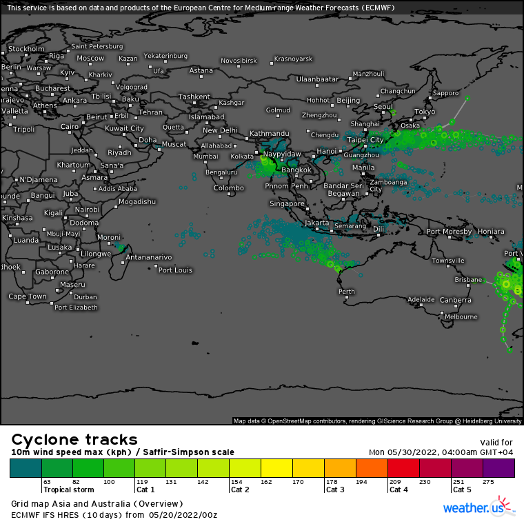 TC 26P(GINA): slow-moving between Vanuatu and New Caledonia//Invest 93B making landfall: winds close to 35kts//Invest 91W, 20/09utc