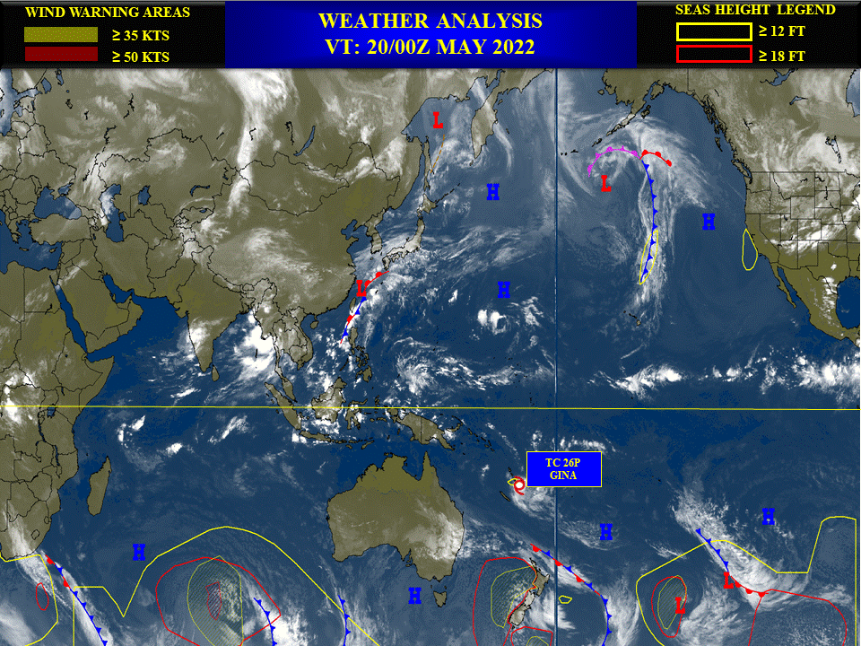 TC 26P(GINA): slow-moving between Vanuatu and New Caledonia//Invest 93B making landfall: winds close to 35kts//Invest 91W, 20/09utc
