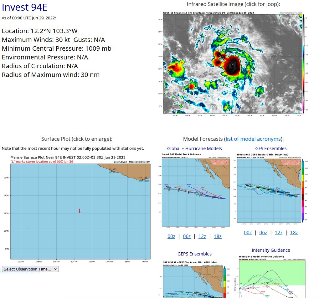 Tropical Cyclone Formation Alert issued for Invest 97W and Invest 94E// TC 02L slowly intensifying, 29/03utc